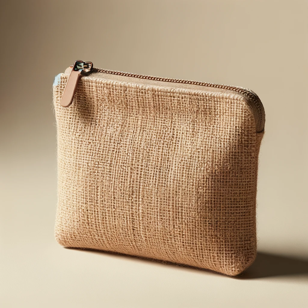 Jute Zipper Pouch
