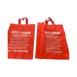 Red Loop Handle Non Woven Bag