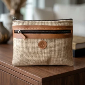 Jute Zipper Pouch