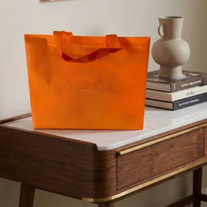 Orange Loop Handle Non Woven Bag