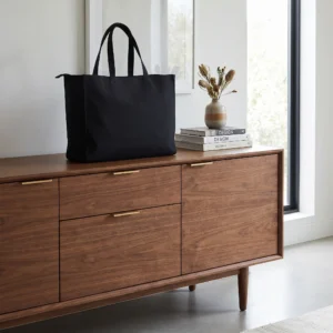 Black Canvas Tote Bag