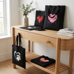 black Canvas Tote Bag
