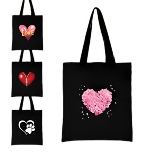 black Canvas Tote Bag