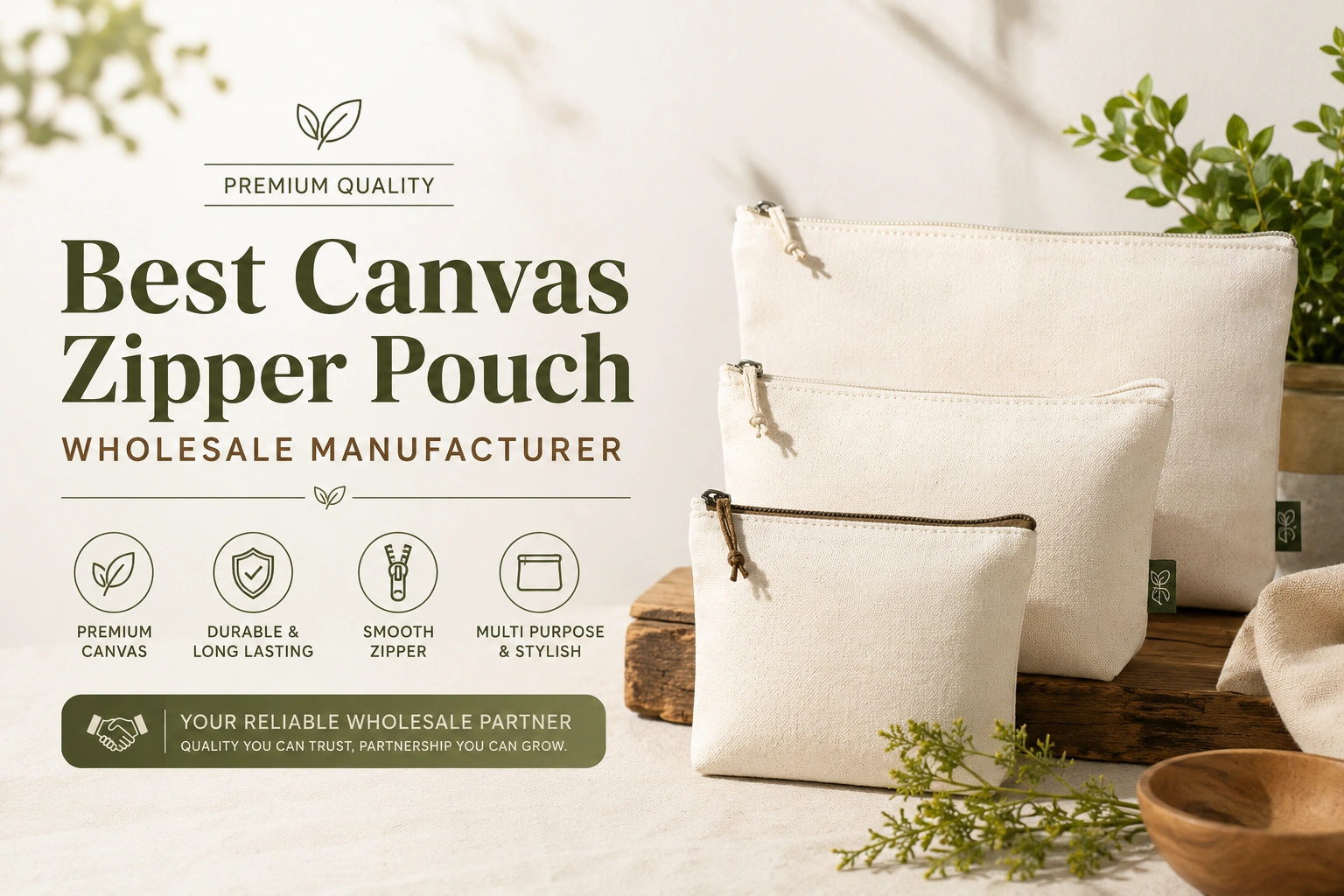 Canvas Zipper Pouch