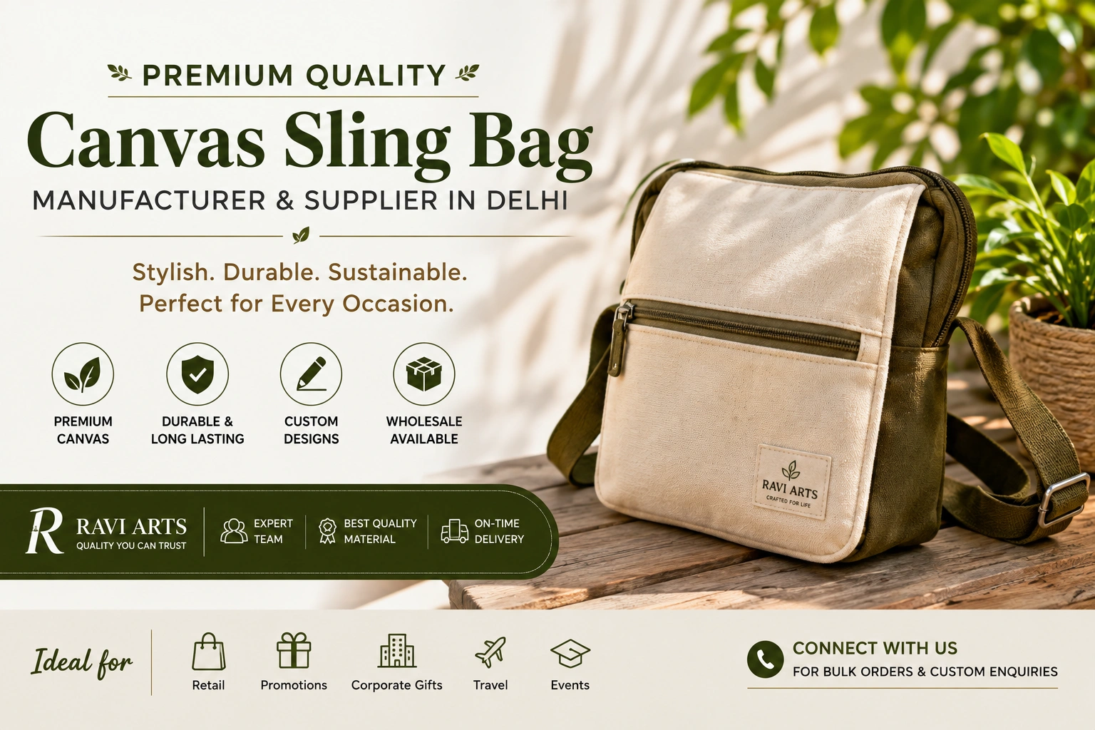 Canvas Sling Bag Manufacturer in Delhi