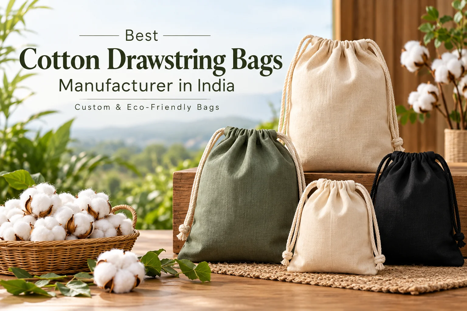 Cotton Drawstring Bags Manufacturer